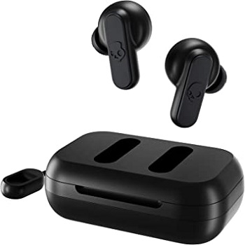 Skullcandy Dime Genuine Remote In-Ear Bluetooth Headphones Viable with iPhone and Android/Charging Case and Receiver/Extraordinary for Exercise center, Sports, and Gaming, IPX4 Water Residue Safe – Dark