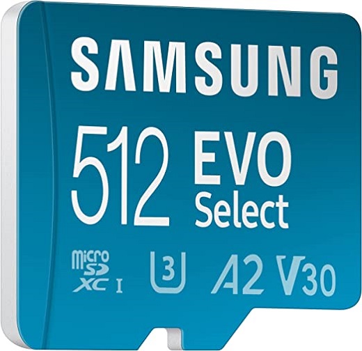 SAMSUNG EVO Select Micro SD-Memory-Card + Adapter, 512GB microSDXC for Android Smartphones, Tablets, and Nintendo Switch (MB-ME512KA/AM)