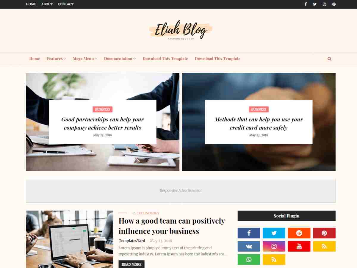 Blog Theme Free Download: Simple and Responsive